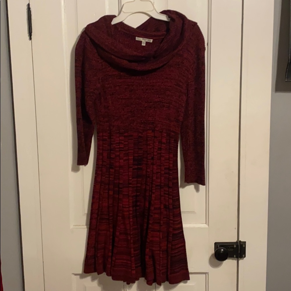 Long Sleeve Dress with scarf neck.